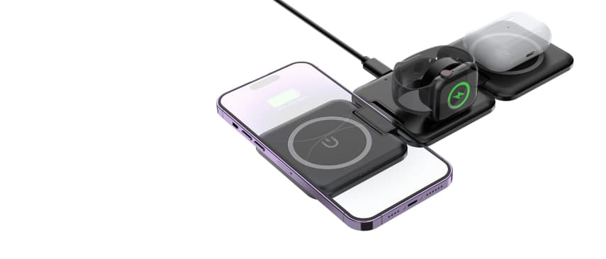 Складная беспроводная зарядная станция Flip с MagSafe