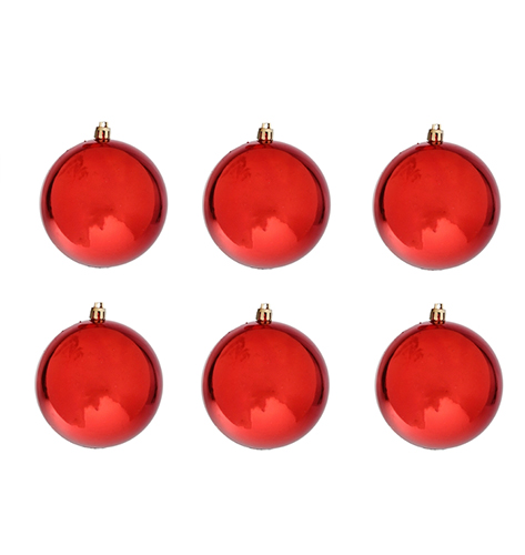 шар красный глянцевый 60 мм